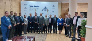 جامعة بنها تستقبل الزيارة السنوية لفريق تقييم النظام المتكامل للجودة والسلامة والصحة المهنية بإدارة الجامعة