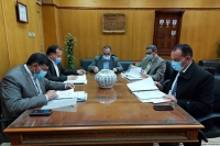 لجنة قيادات جامعة بنها تستقبل المتقدمين للوظائف الإشرافية