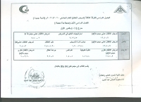 الجدول الدراسى للفرقه الثالثه ( تمريض الأطفال ) للعام الجامعى 2020/2021 م ( لائحه جديدة ) الفصل الدراسى الاول ( face to face)