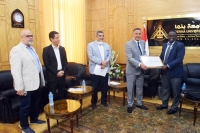 رئيس جامعة بنها يستقبل وفد سفارة الصومال بالقاهرة