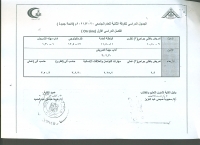 الجدول الدراسى للفرقه الثانيه للعام الجامعى 2020/2021م (لائحه جديدة ) الفصل الدراسى الاول ( on line )