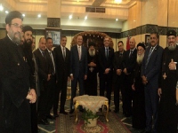 «السعيد» و«المغربى» ووفد الجامعة يزورون مطرانية بنها للتهنئة بعيد القيامة المجيد