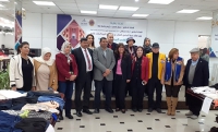 نائب رئيس جامعة بنها لشئون خدمة المجتمع يفتتح معرض الملابس الخيرى للطلاب