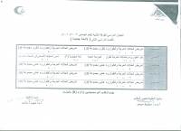 جدول الفرقه الثانيه الفصل الدراسى الثانى ( لائحه جديده )