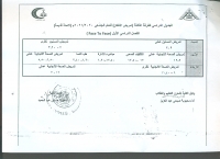 الجدول الدراسى للفرقه الثالثه ( تمريض الأطفال ) للعام الجامعى 2020/2021 م ( لائحه قديمة ) الفصل الدراسى الاول ( face to face)